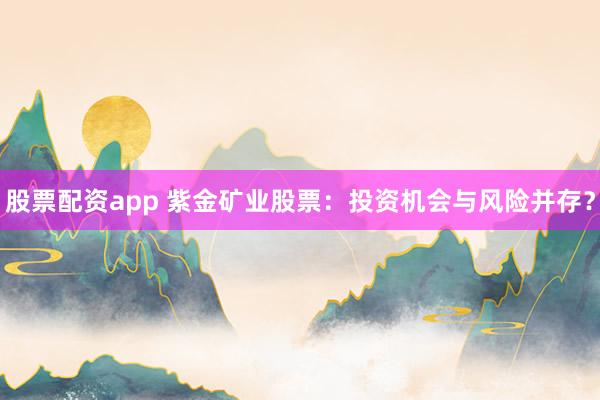 股票配资app 紫金矿业股票：投资机会与风险并存？