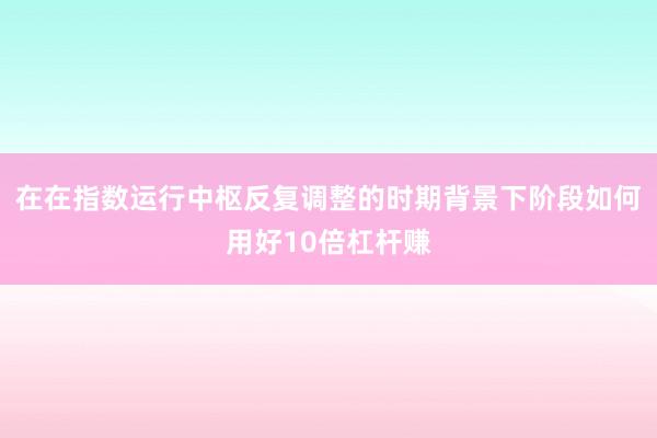 在在指数运行中枢反复调整的时期背景下阶段如何用好10倍杠杆赚