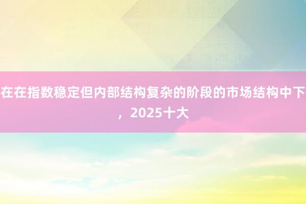 在在指数稳定但内部结构复杂的阶段的市场结构中下，2025十大